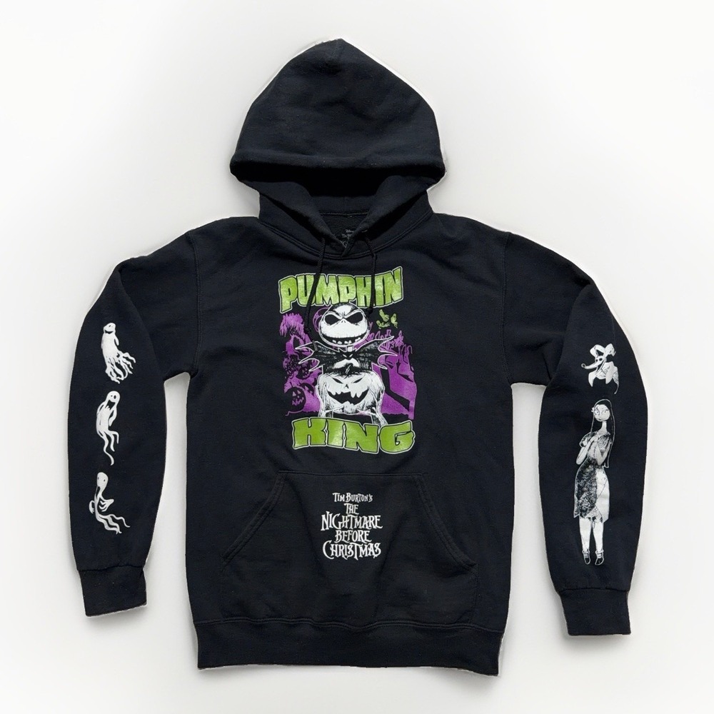 Disney Tim Burtons Nightmare Before Christmas Hoodie Sweatshirt S Pumpkin King